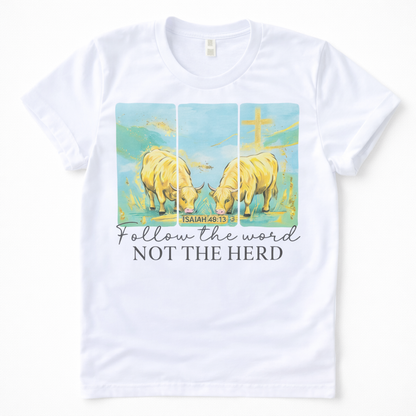 Follow The Word Religious Western Graphic Tee Shirt