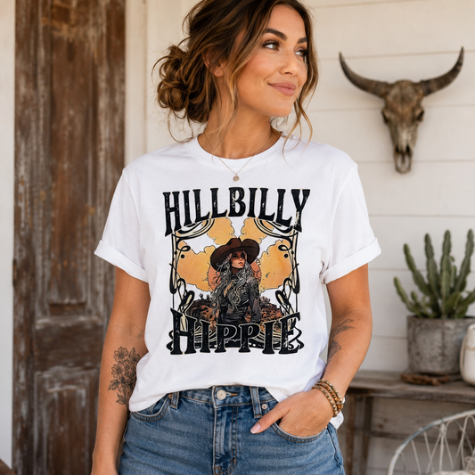 Hillbilly Hippie Western Graphic T-Shirt