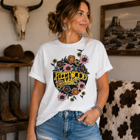 Fleetwood Mac Floral Graphic T-Shirt