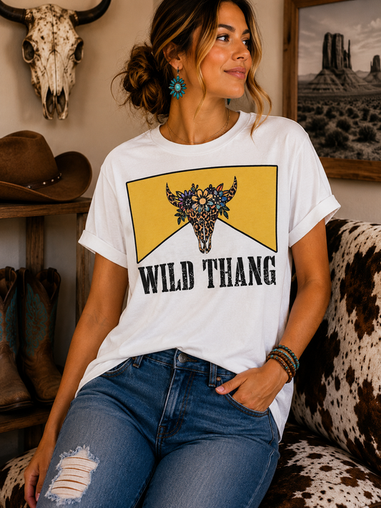 Wild Thang Yellow Graphic Tee Shirt