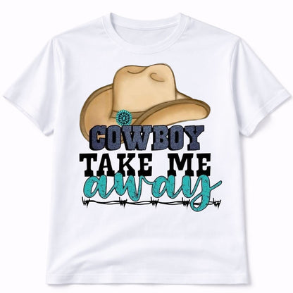 Cowboy Take Me Away Western Graphic Tee Shirt