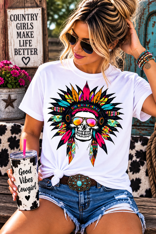Indian Skull Graphic Tee