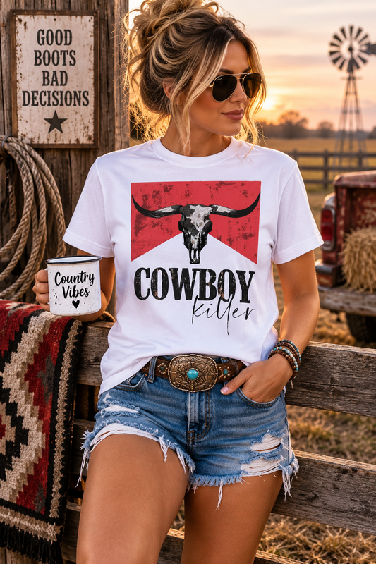 Cowboy Killer Western Short Sleeve Graphic Tee