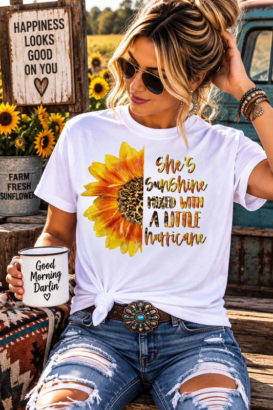 Shes Sunshine Mixed With Hurricane Graphic Tee