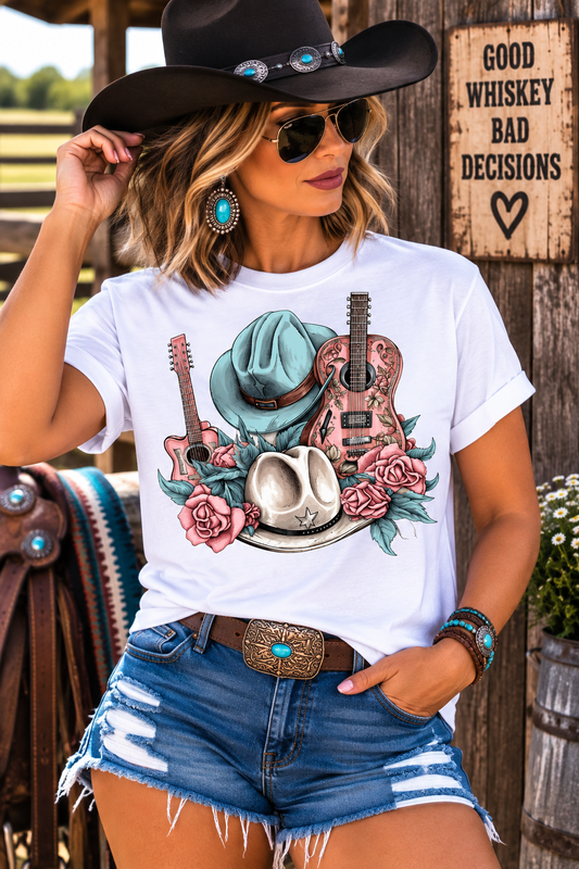 Western Country Floral Graphic T-Shirt