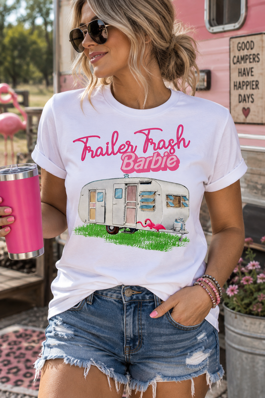 Trailer Trash Barbie Western Graphic T-Shirt