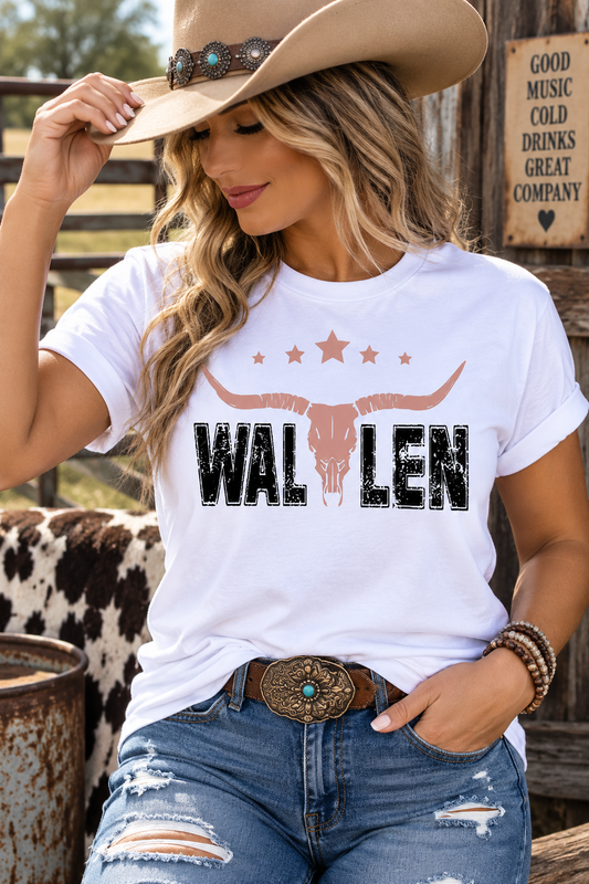 Morgan Wallen Bull Skull Graphic Tee Shirt