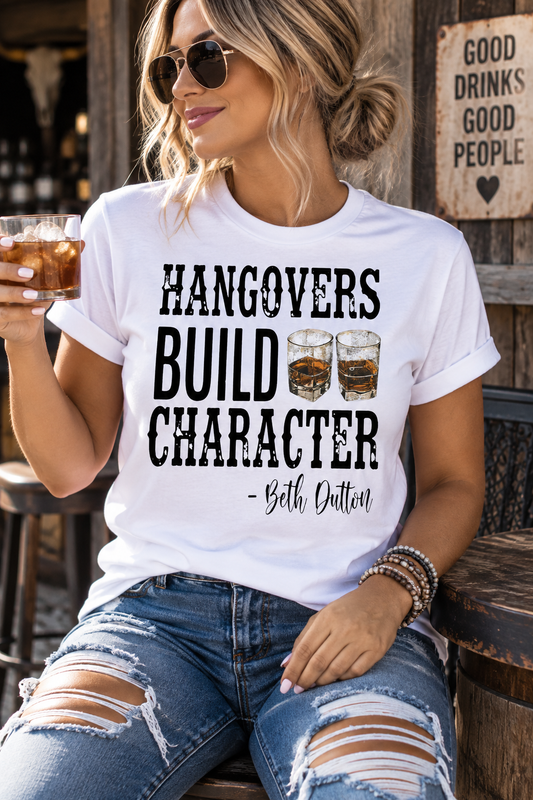 Beth Dutton Hangovers Western White T-Shirt Graphic Tee