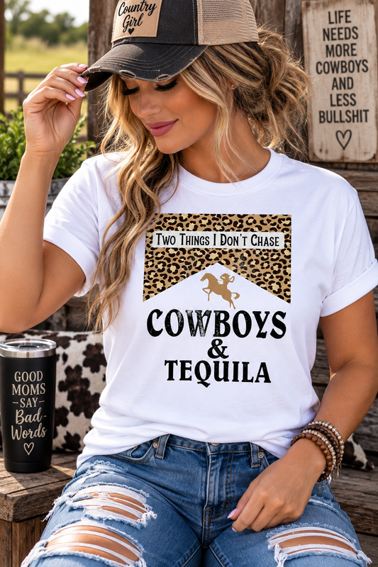 Cowboys Animal Print Western Graphic T-Shirt