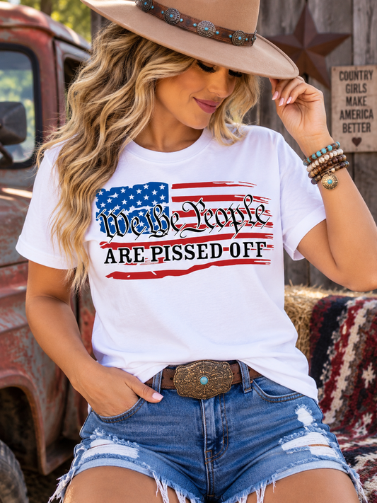 We The People American Flag Graphic T-Shirt
