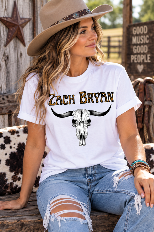 Zack Bryan Bull Skull Graphic T-Shirt