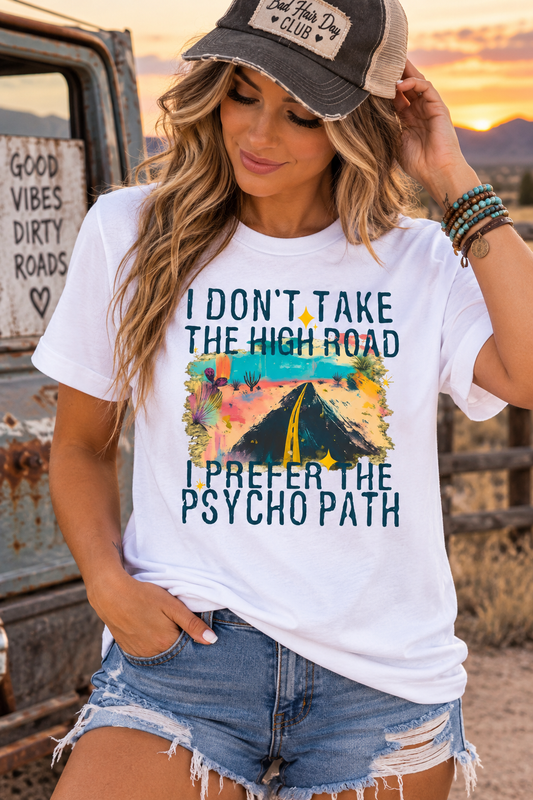 High Road Western Funny Graphic Tee Shirt