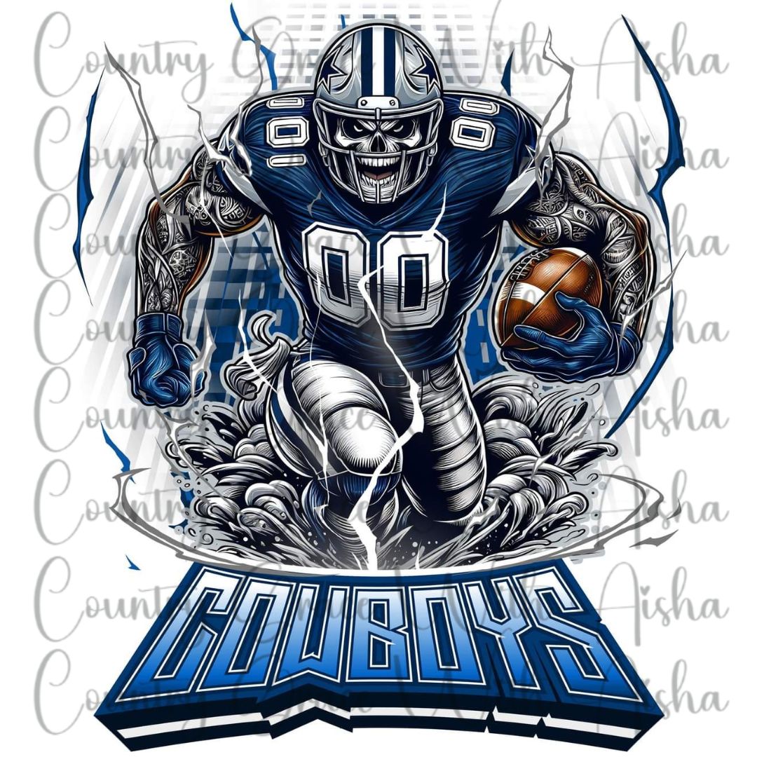 Cowboys Football Ready to Press Sublimation Transfer