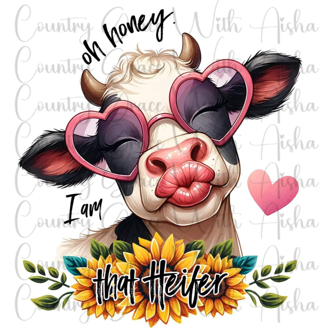 Oh Honey Cow Ready to Press Sublimation Transfer