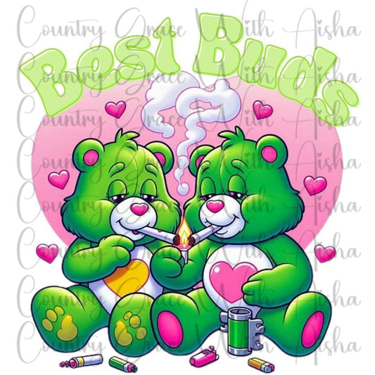 Best Buds Bears Ready to Press Sublimation Transfer