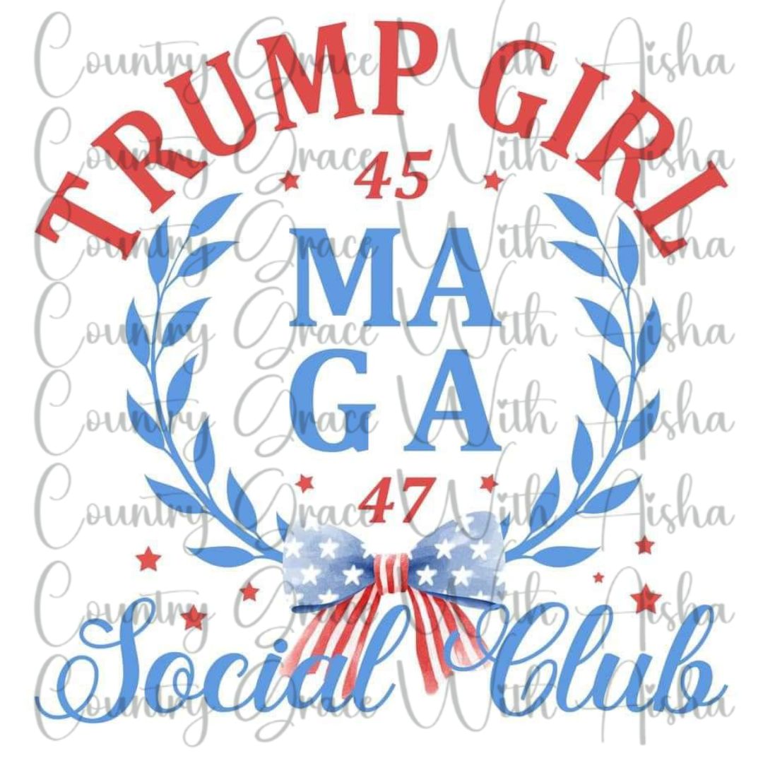 Trump Girl Ready to Press Sublimation Transfer