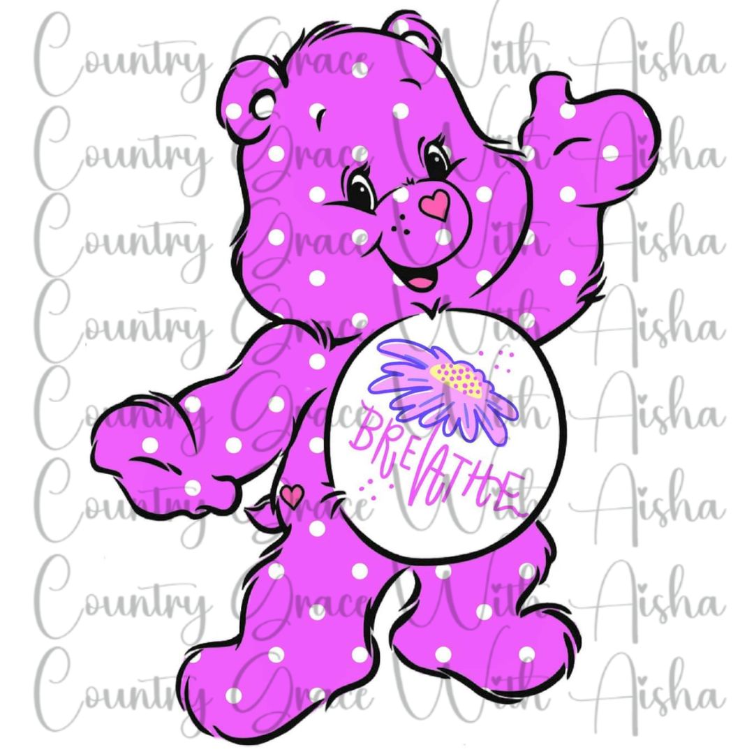 Bear Breathe Floral Ready to Press Sublimation Transfer