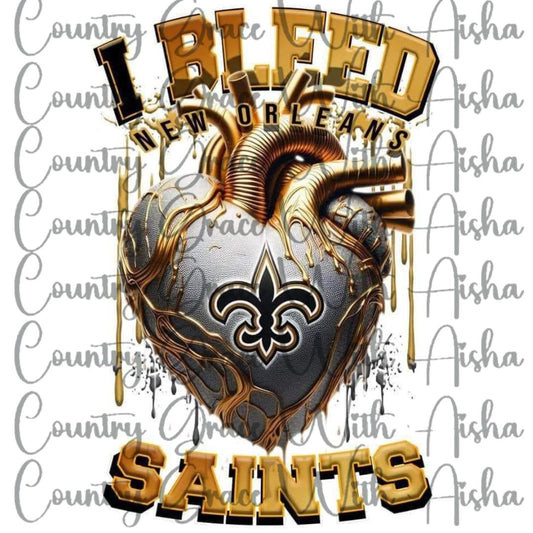 Saints Football Ready to Press Sublimation Transfer