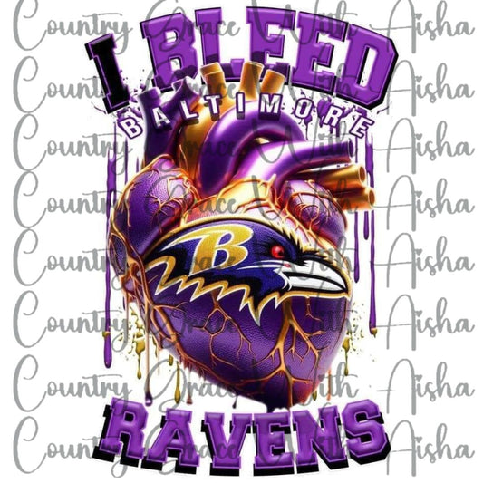 Ravens Football Ready to Press Sublimation Transfer