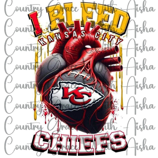 Chiefs Football Ready to Press Sublimation Transfer