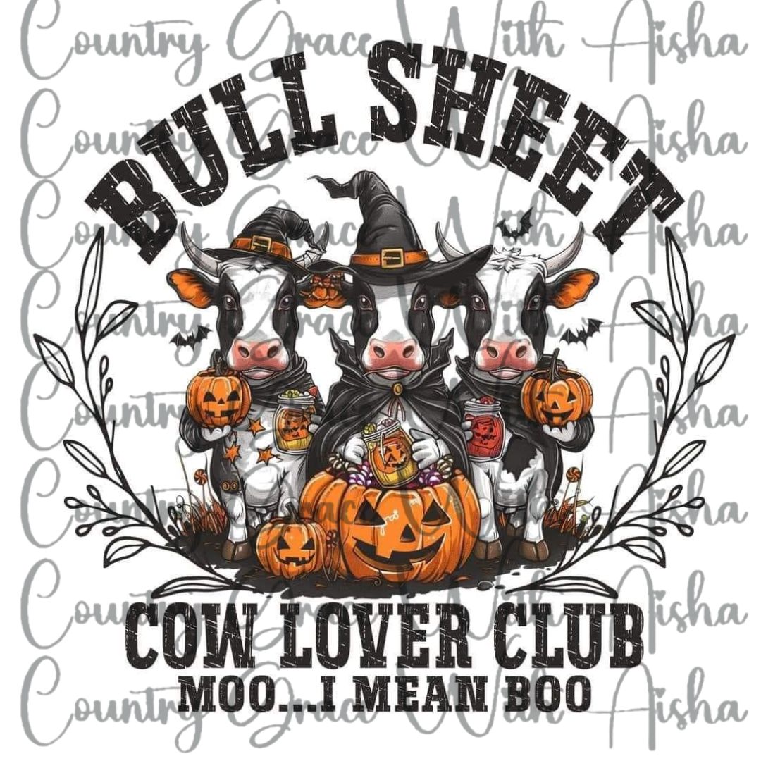 Cow Bull Sheet Halloween Ready to Press Sublimation Transfer