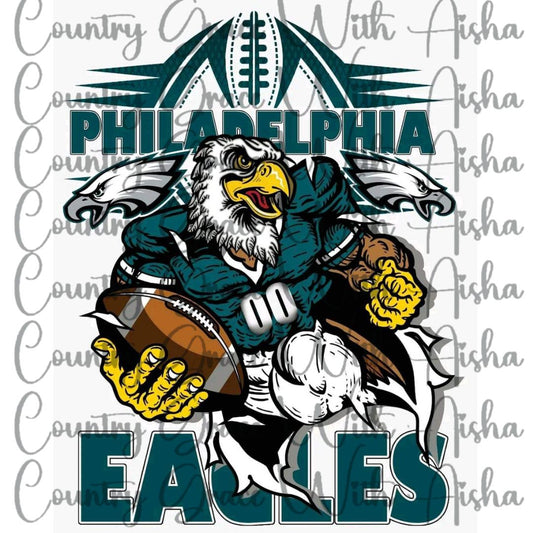 Eagles Football Ready to Press Sublimation Transfer