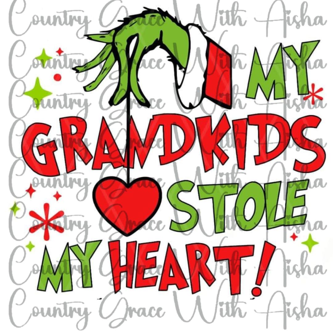 Grandkids Christmas Ready to Press Sublimation Transfer