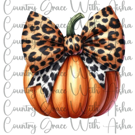 Pumpkin Bow Ready to Press Sublimation Transfer