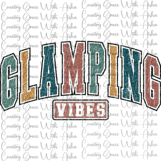 Glamping Vibes Ready to Press Sublimation Transfer
