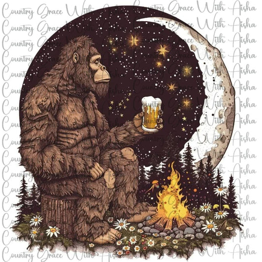 Bigfoot Camping Ready to Press Sublimation Transfer