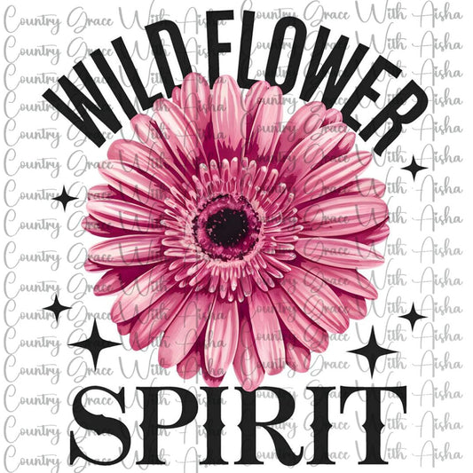 Wild Flower Spirit Ready to Press Sublimation Transfer