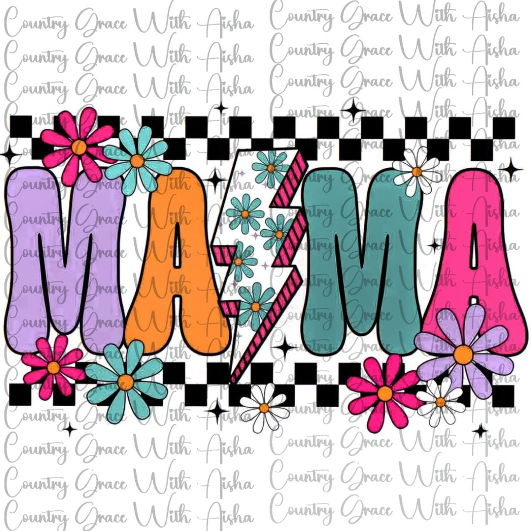 Mama Colorful Ready to Press Sublimation Transfer