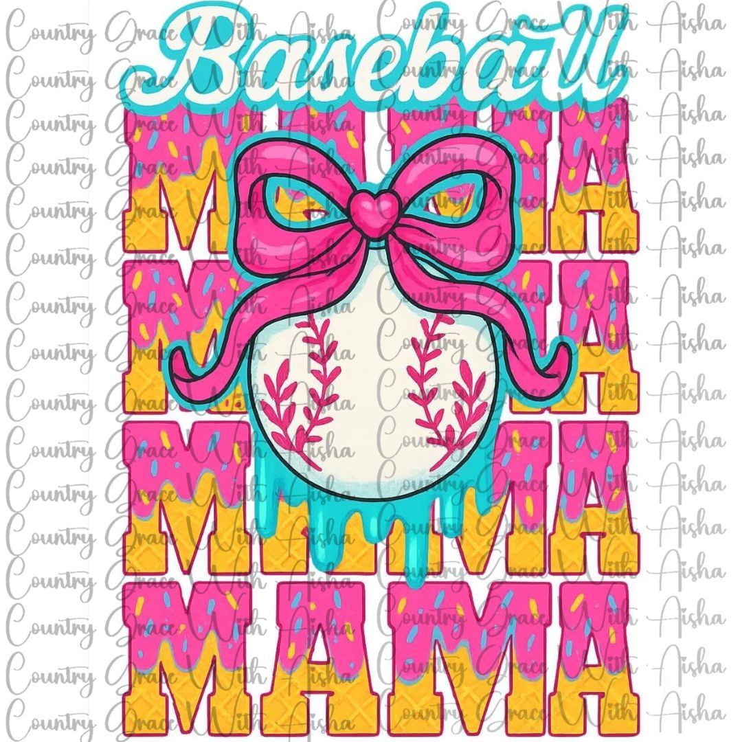 Baseball Mama Ready to Press Sublimation Transfer