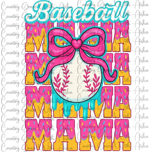 Baseball Mama Ready to Press Sublimation Transfer