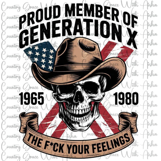 GenX Skull Ready to Press Sublimation Transfer
