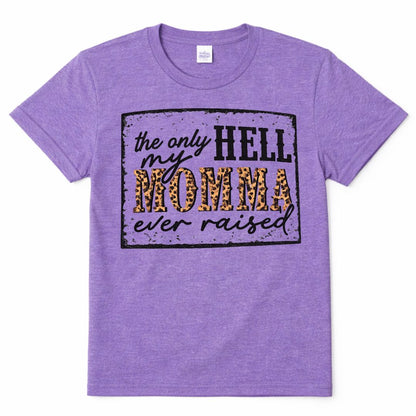Western Quote Custom Graphic Tee Shirt Casual Everyday T-Shirt Comfortable Purple