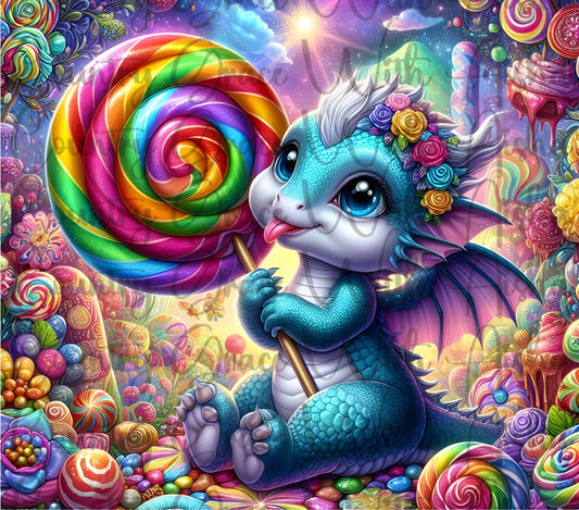 Dragon 20oz Skinny Tumbler Sublimation Transfer Wrap