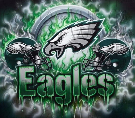 Eagles Football Skinny Tumbler Sublimation Transfer Wrap