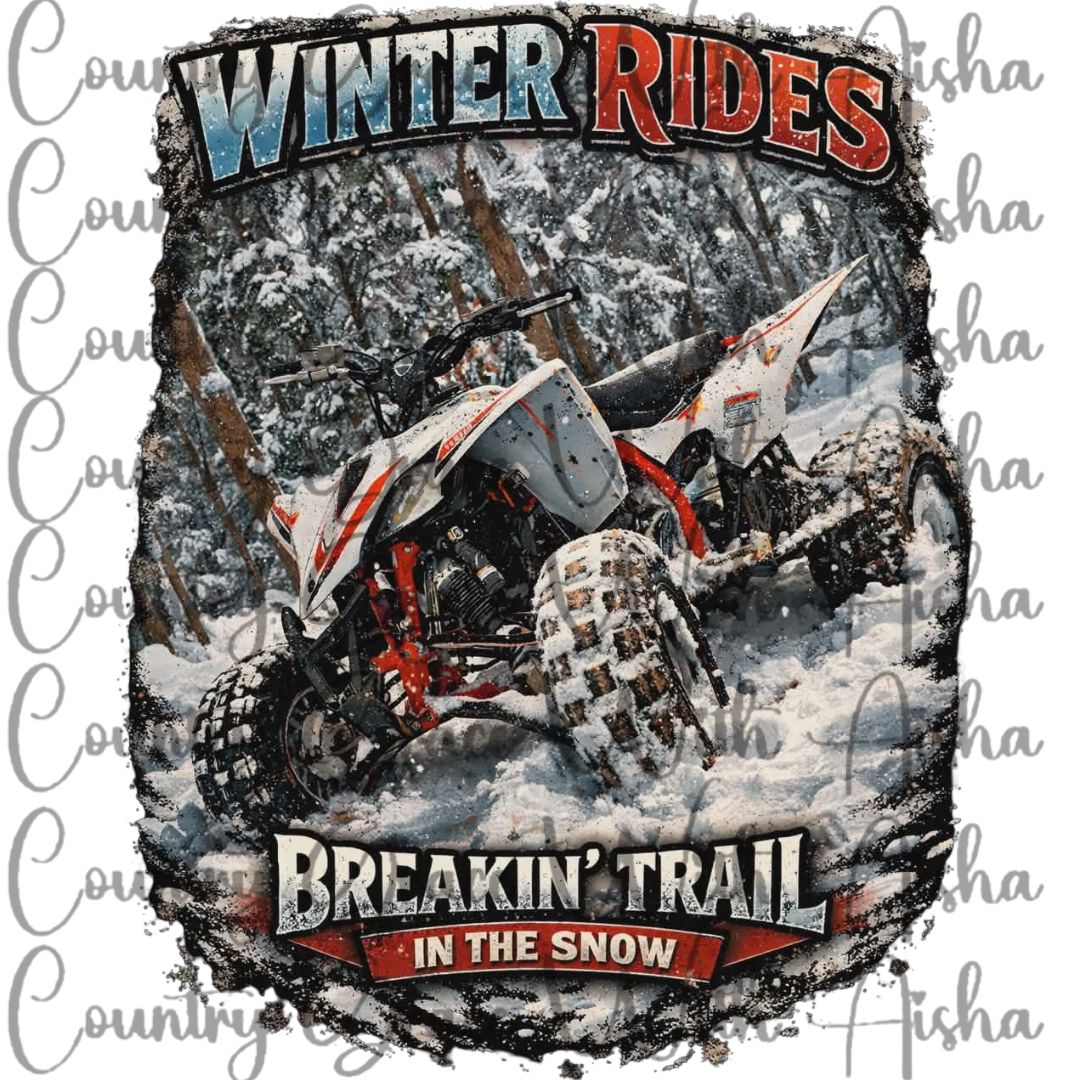 Winter Rides Ready to Press Sublimation Transfer