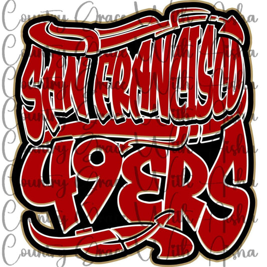 49ers Football Ready to Press Sublimation Transfer