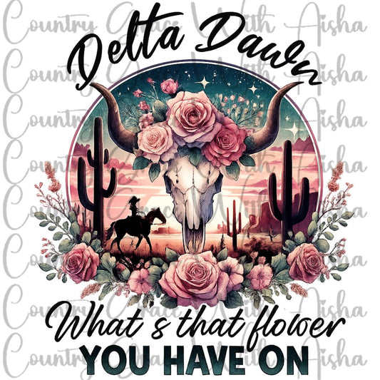 Delta Dawn Western Ready to Press Sublimation Transfer