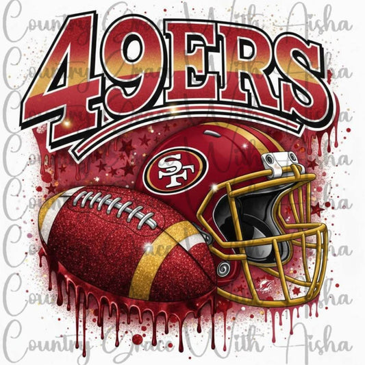 49ers Football Ready to Press Sublimation Transfer