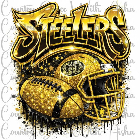Steelers Football Ready to Press Sublimation Transfer