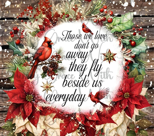 Cardinal Poem 20oz Skinny Tumbler Sublimation Transfer Wrap