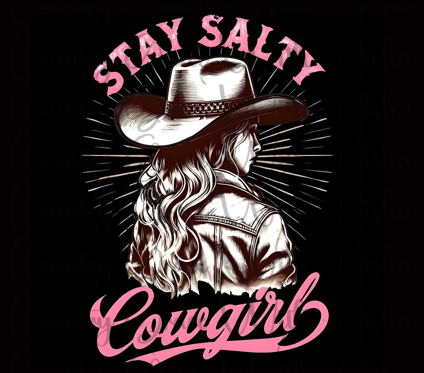 Cowgirl 20oz Skinny Tumbler Sublimation Transfer Wrap