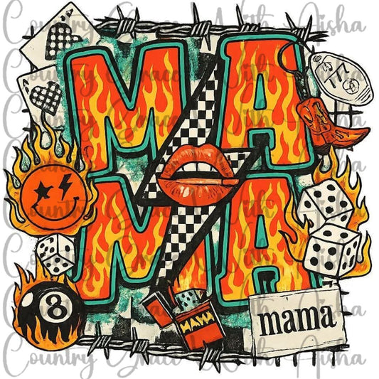 Mama Western Ready to Press Sublimation Transfer