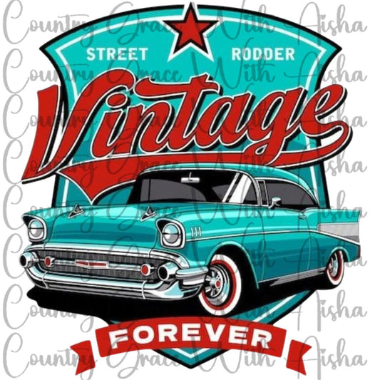 Vintage Car Ready to Press Sublimation Transfer