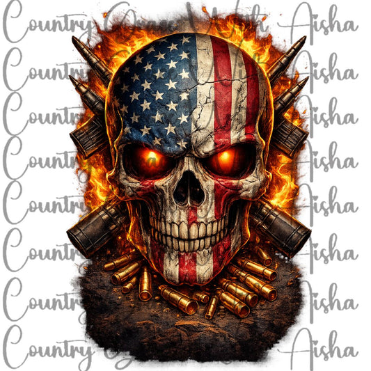 Skull Flag Ready to Press Sublimation Transfer