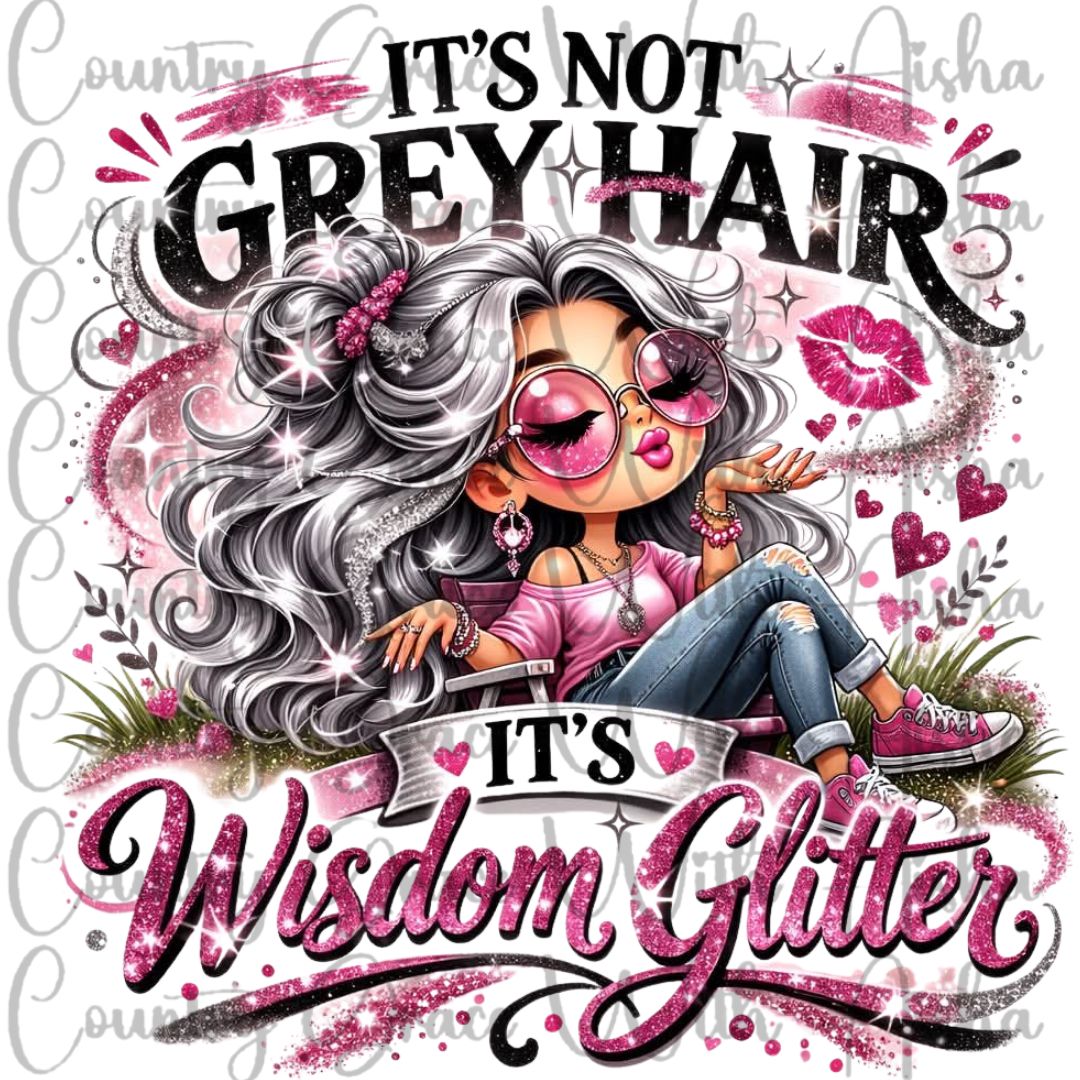 Wisdom Glitter Ready to Press Sublimation Transfer