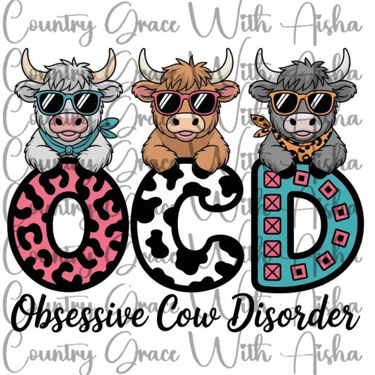 Cow Disorder Ready to Press Sublimation Transfer
